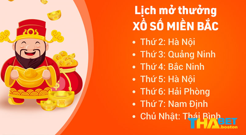 Lịch quay thưởng xổ số miền Bắc chi tiết